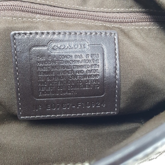 Coach | Brown Signature Canvas Suede Shoulder Bag - Picture 8 of 8